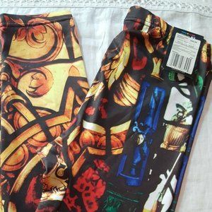 Hot Sox Lion Print Leggings Sz A